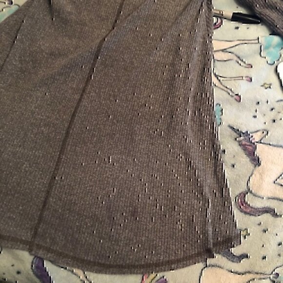 PPLA PEOPLE'S PROJECT Girls Gray Ribbed Long Sleeve Knit Tee Distressed Medium M - Picture 8 of 8